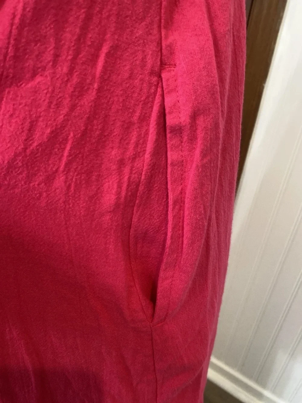 Free people dolly maxi dress hot pink Ruffle accents XS Womens